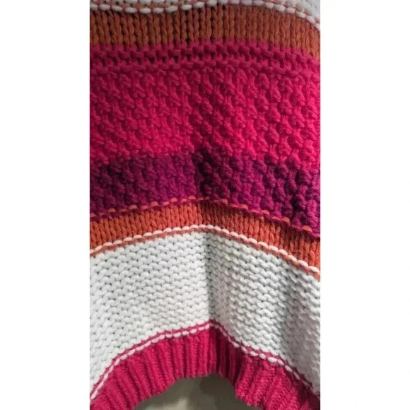 Arula Striped Chunky Knit Short Sweater Womens 1X Size A - Picture 3 of 10